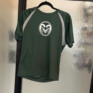 Hanes Green T-Shirt with Logo CSU